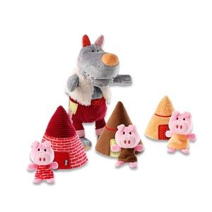 Lilliputiens wolf hand puppet and three little pig